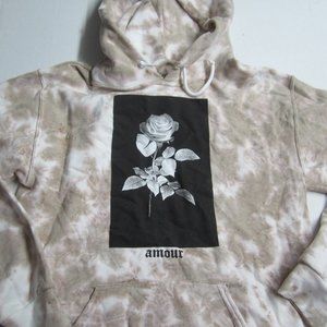 Bowery Supply Company S tan tie dye rose hoodie